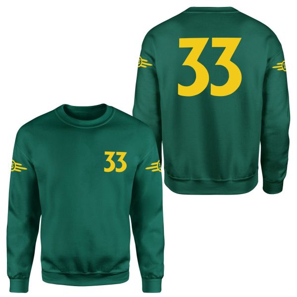 Vault 33 Dweller | Fallout Dweller Edition Sweatshirt L - Nefti Yeşili