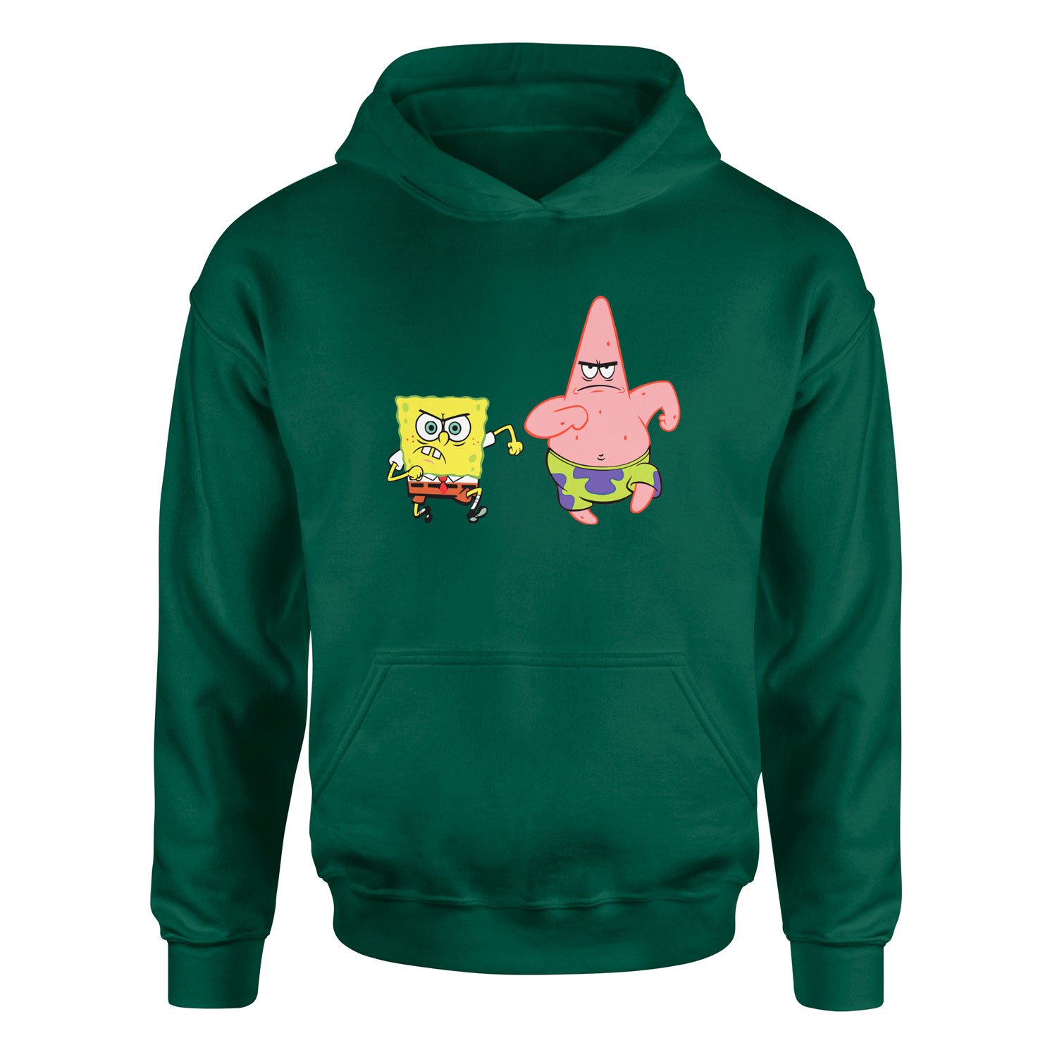 Sünger Bob ve Patrick Hoodie M - Nefti Yeşili