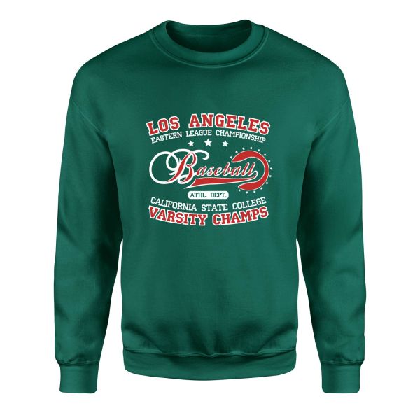 Los Angeles ELC Baseball Sweatshirt L - Nefti Yeşili