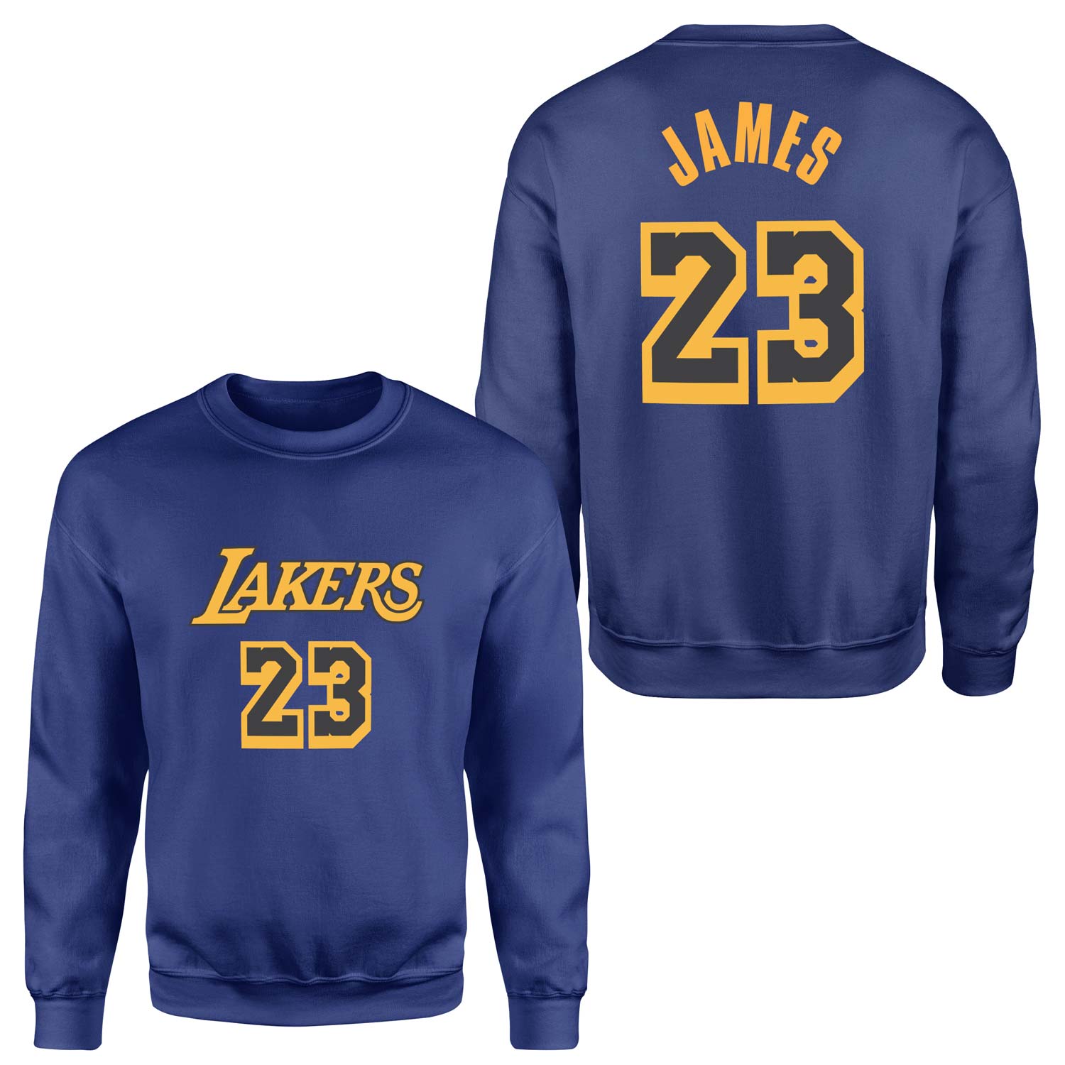 LeBron James 23 Lakers Black Sweatshirt XL - İndigo Mavisi