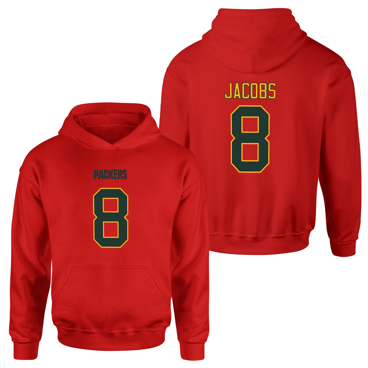 Josh Jacobs Green Bay Packers Hoodie S - Kırmızı