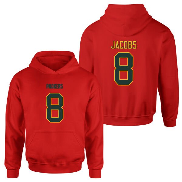 Josh Jacobs Green Bay Packers Hoodie S - Kırmızı