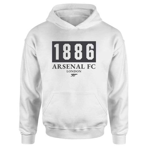 Arsenal Football Club 1886 Hoodie XL - Beyaz