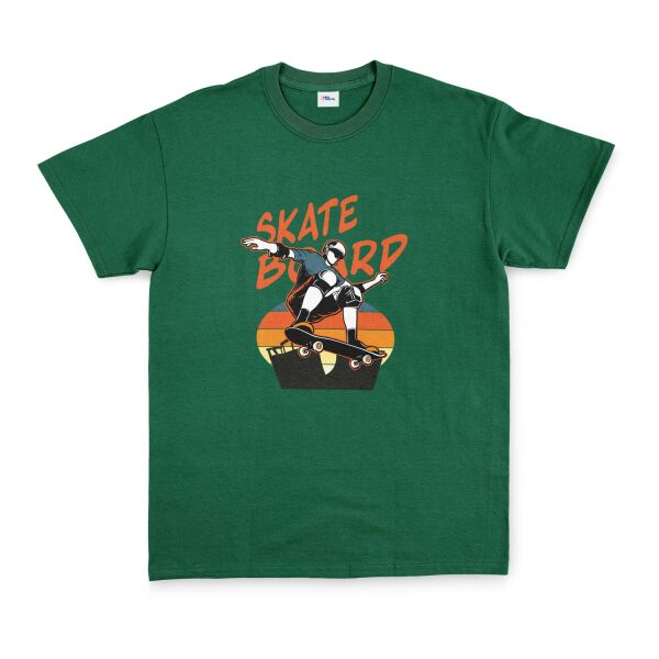 Skateboard Tişört XL - Nefti Yeşili