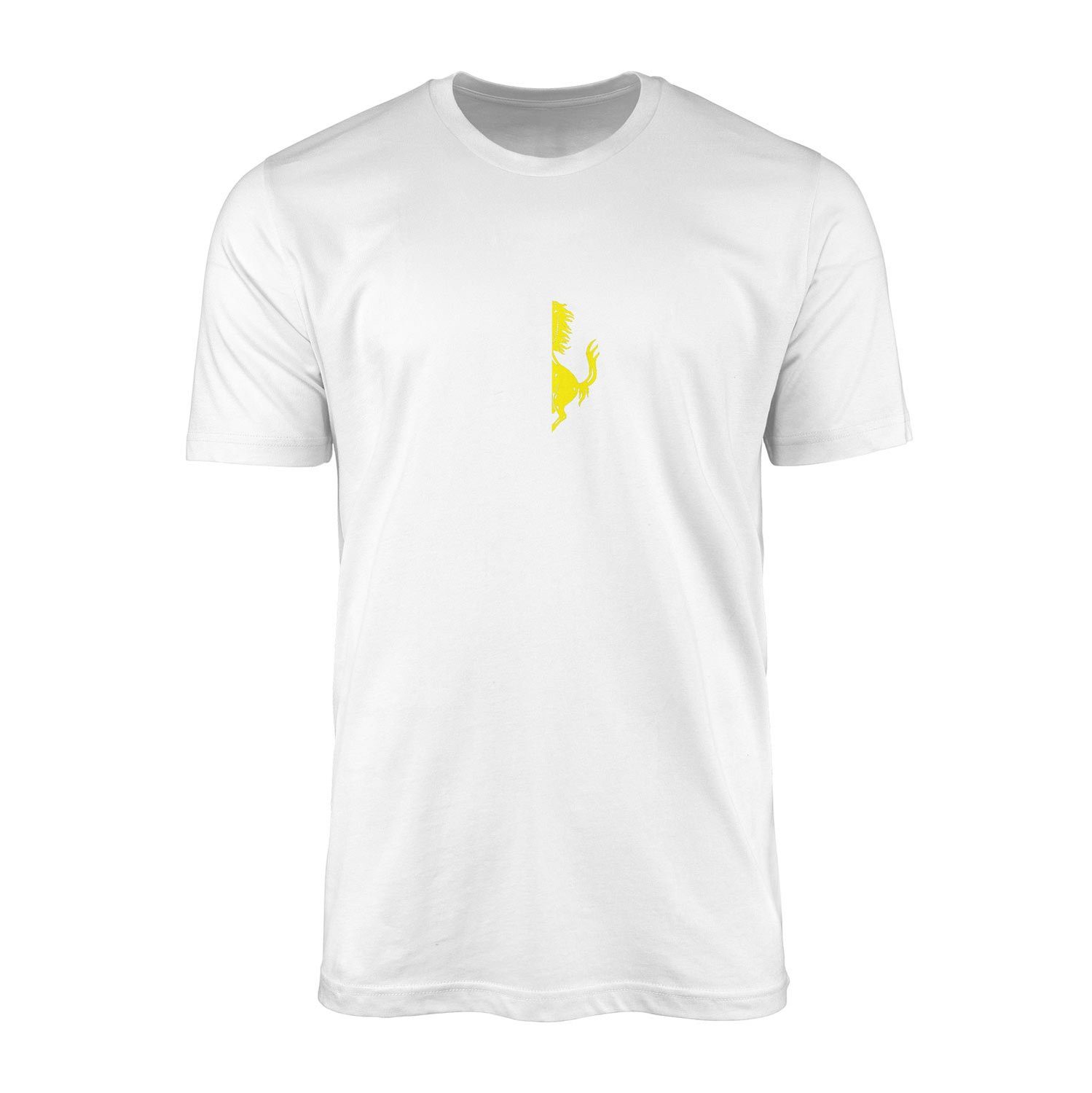 Scuderia Ferrari Bianco & Giallo Tişört L - Beyaz