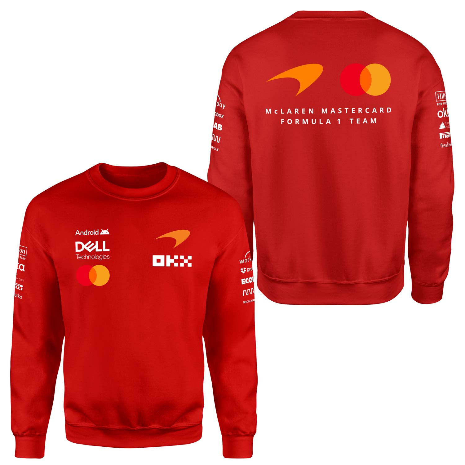 McLaren Racing 2026 Teamline Sweatshirt M - Kırmızı