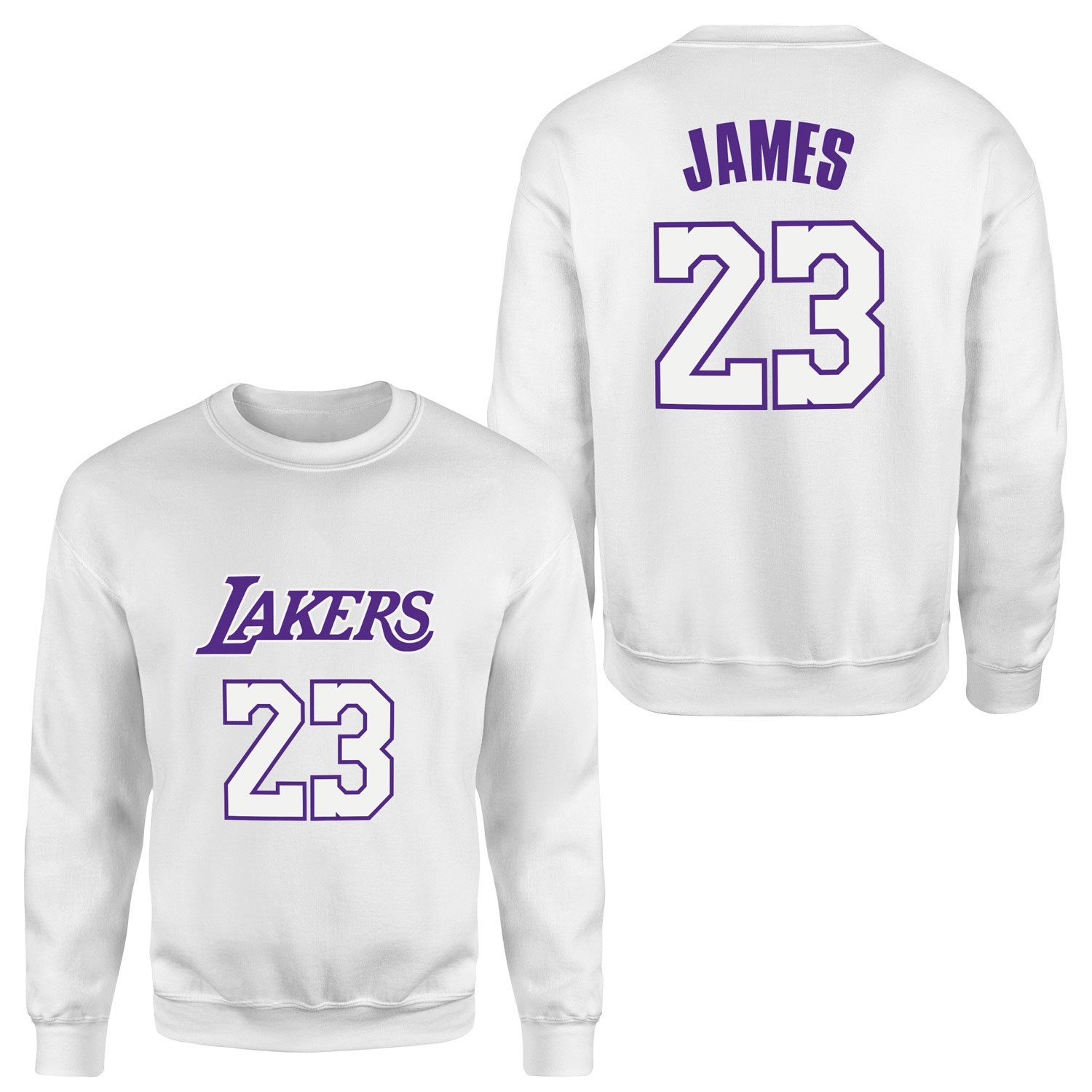 LeBron James 23 Lakers Forma Sweatshirt XXL - Beyaz