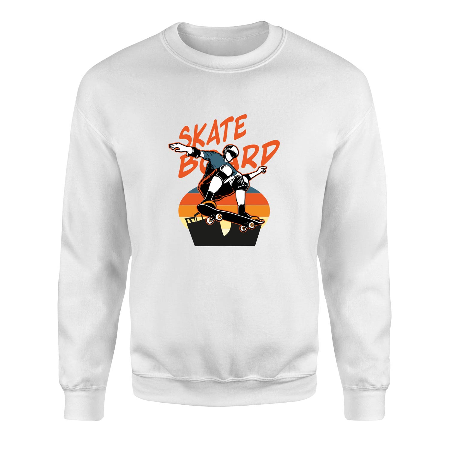 Skateboard Sweatshirt S - Beyaz