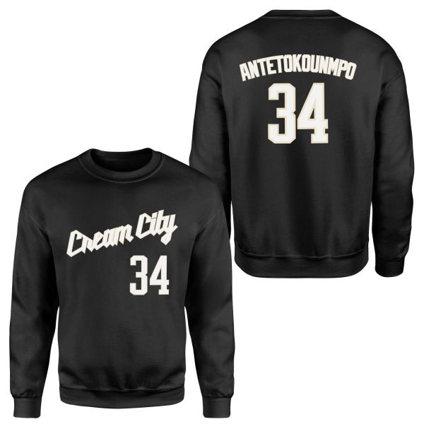 Giannis Antetokounmpo Milwaukee Forma Sweatshirt M - Siyah