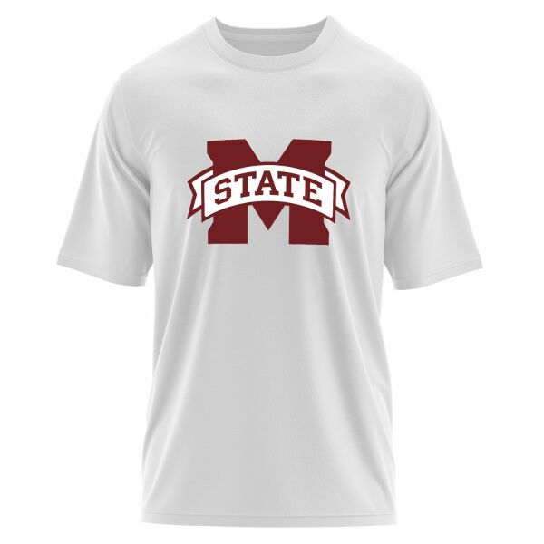 Mississippi State Bulldogs Oversize Tişört L - Beyaz