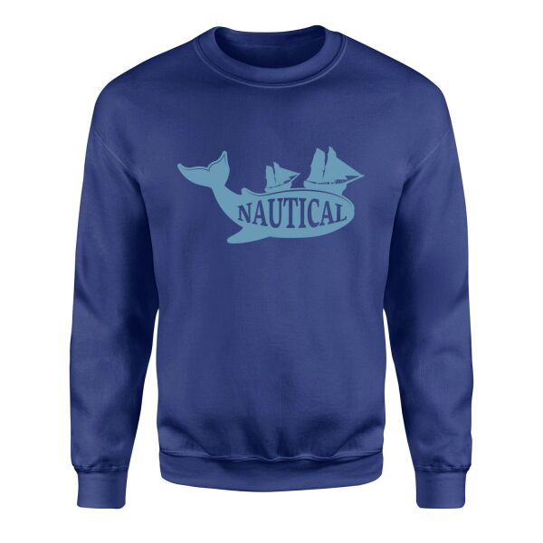 Nautical Denizci Sweatshirt L - İndigo Mavisi