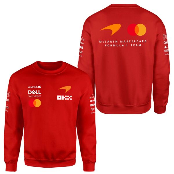 McLaren Racing 2026 Teamline Sweatshirt XL - Kırmızı