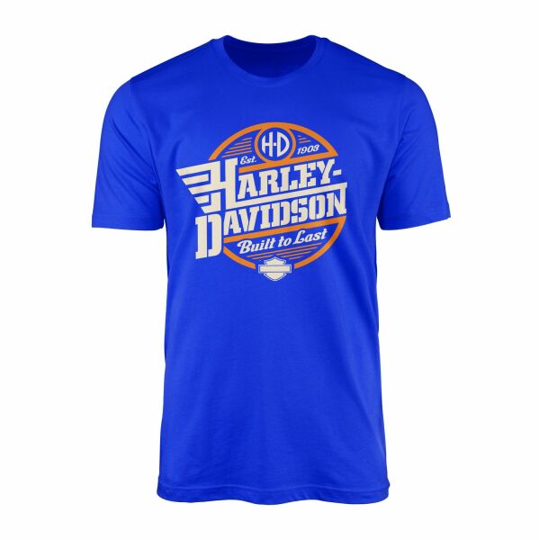 Harley-Davidson Built to Last Tişört L - Mavi