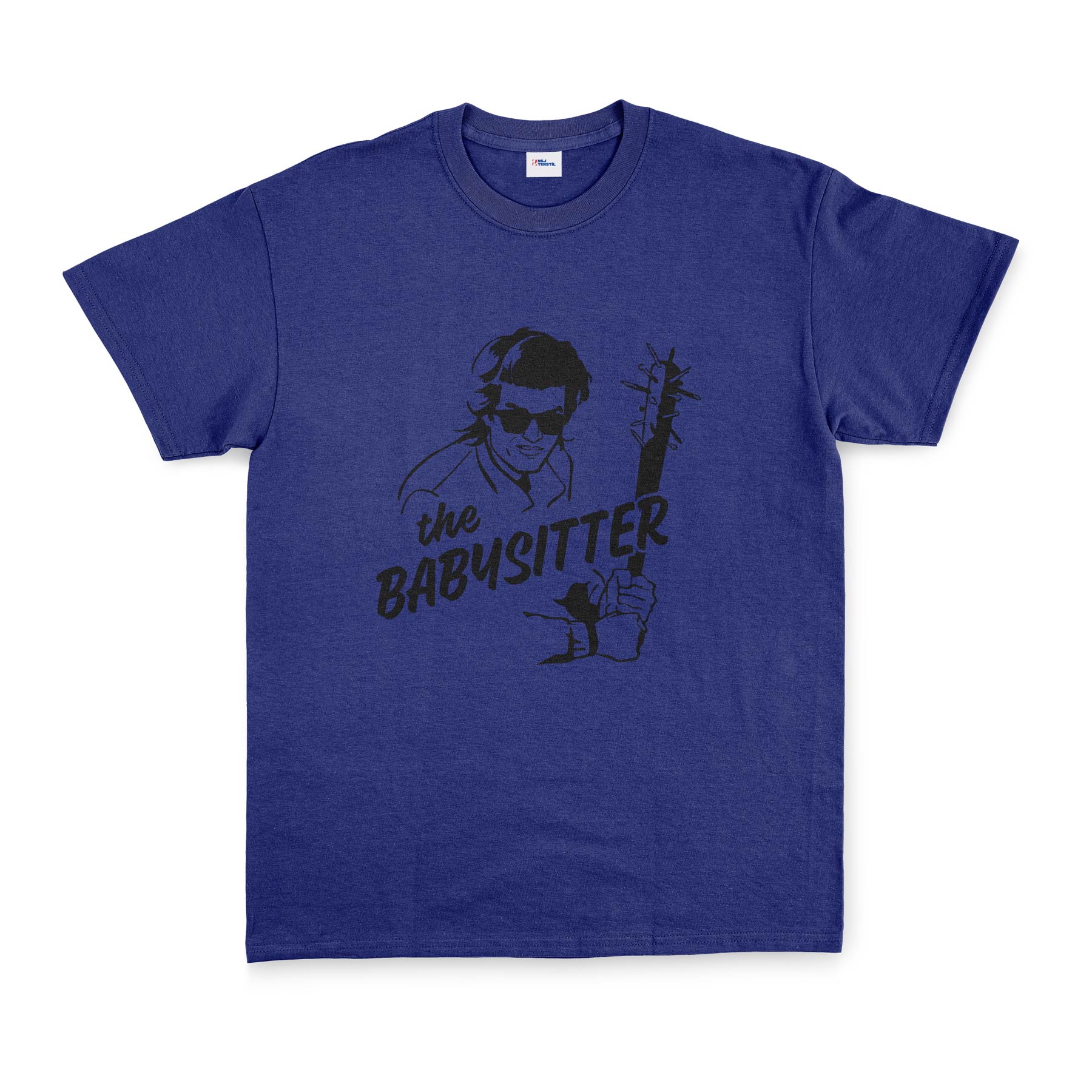The Babysitter Tişört XXL - İndigo Mavisi
