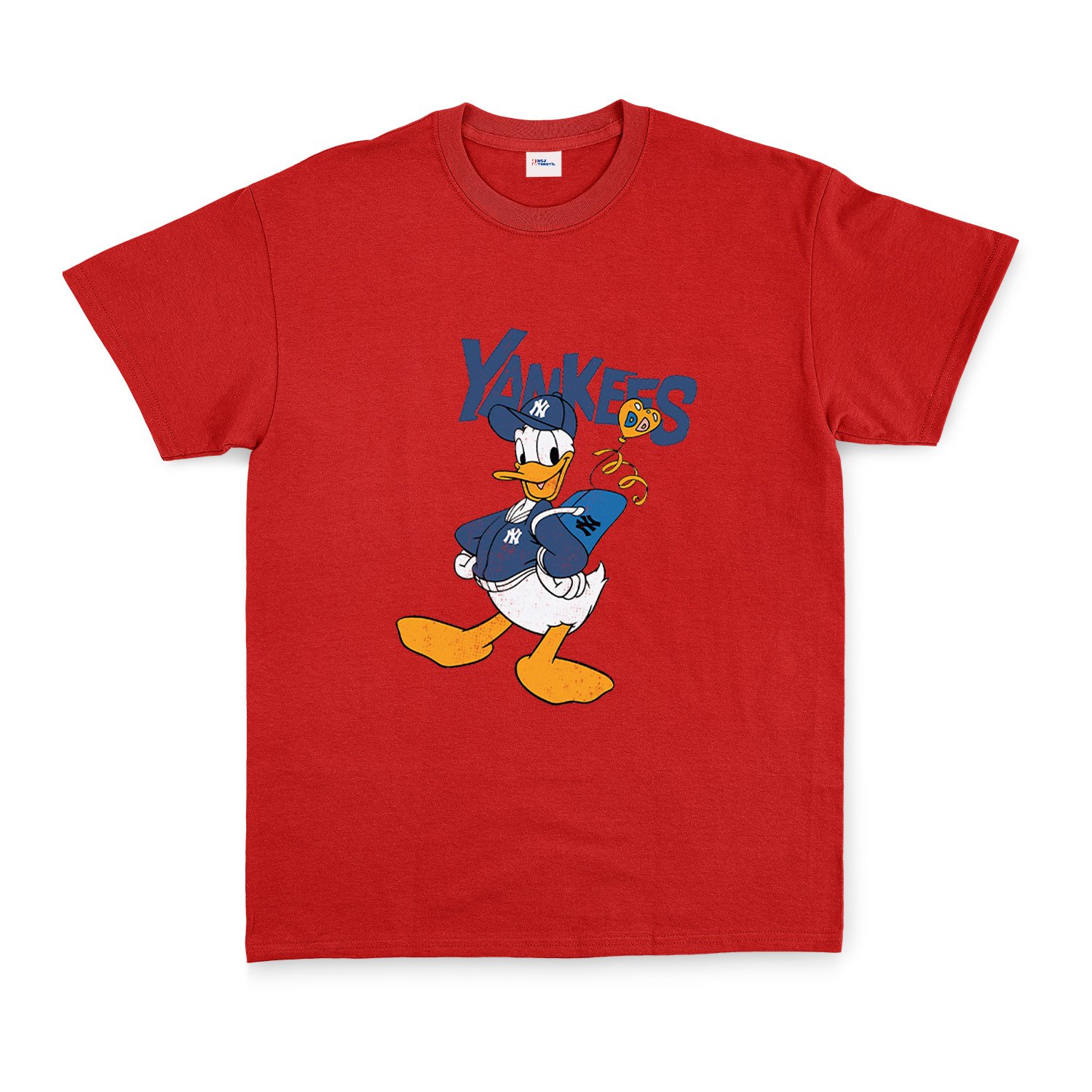 Donald Yankees Grunge Tişört M - Kırmızı