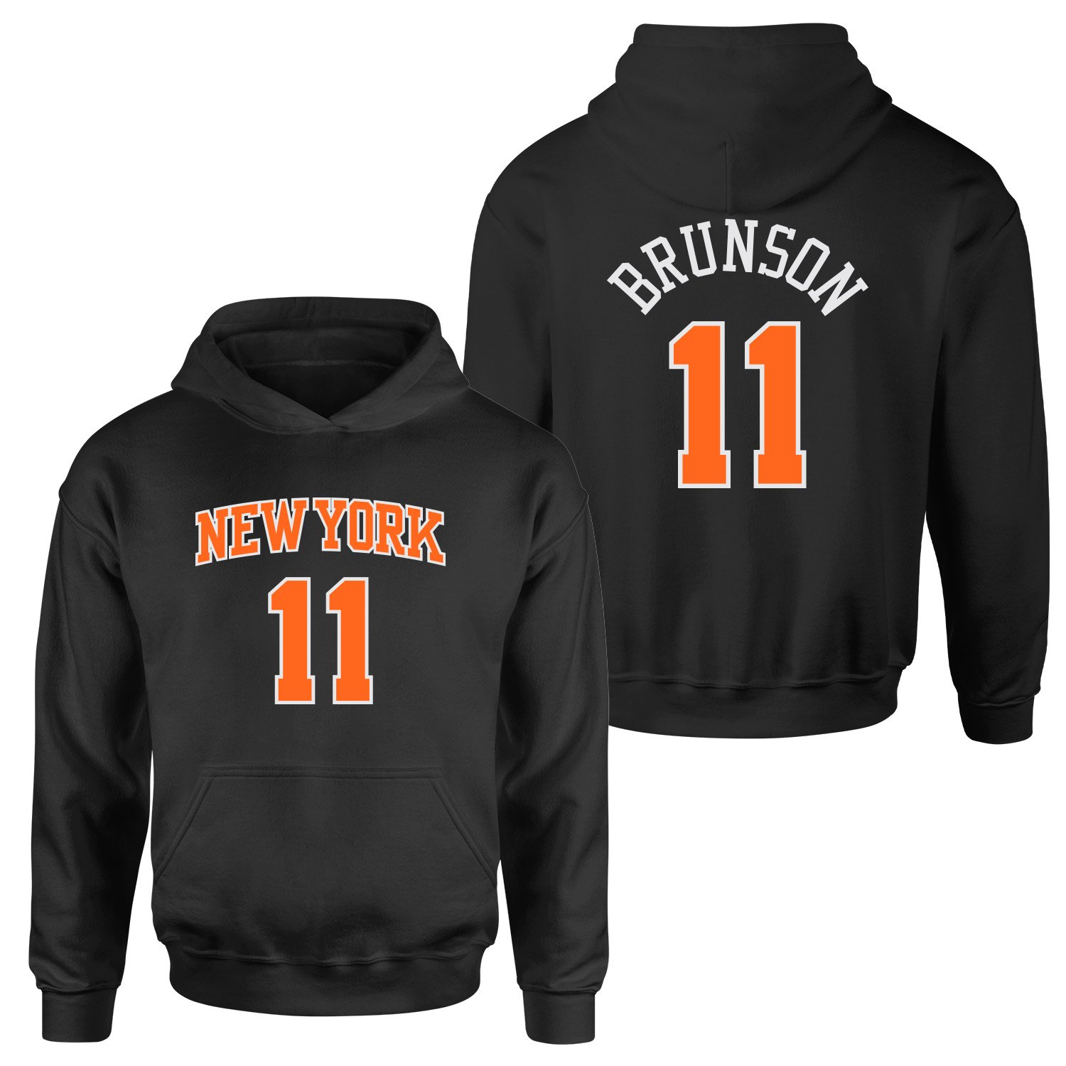 Jalen Brunson 11 New York Hoodie M - Siyah