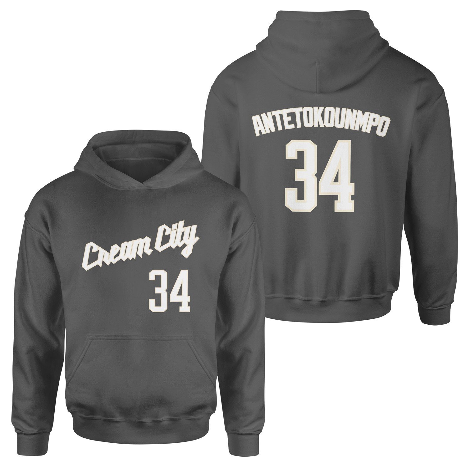 Giannis Antetokounmpo Milwaukee Forma Hoodie XXL - Füme
