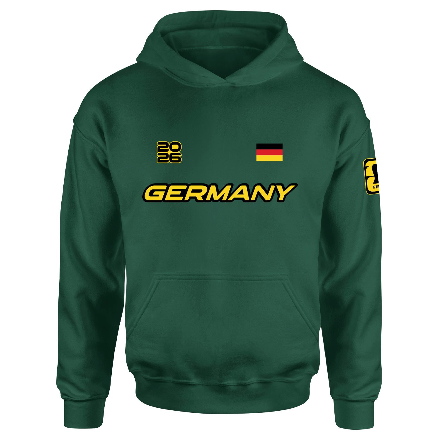 Almanya 2026 Hoodie XL - Nefti Yeşili