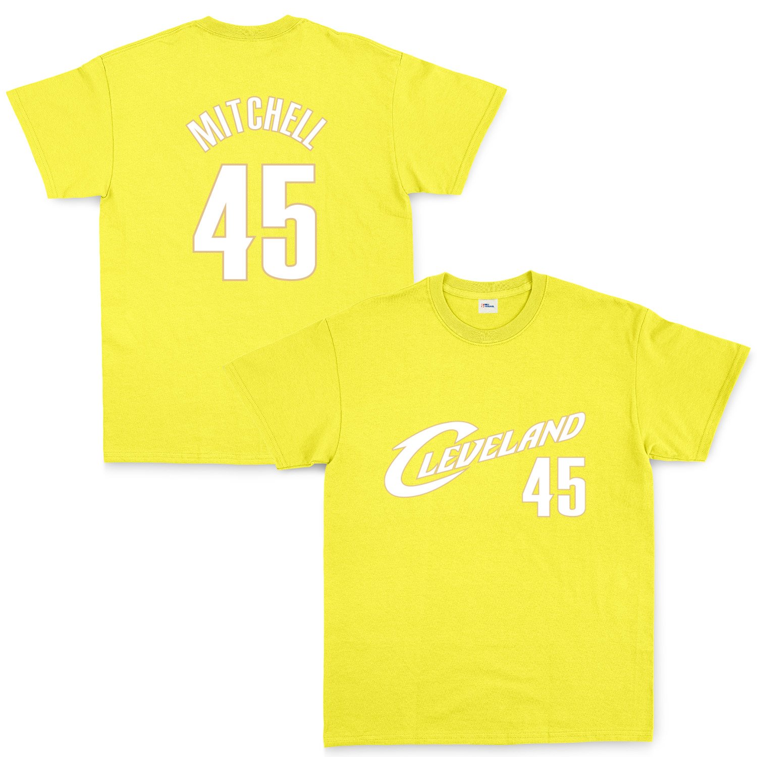 Donovan Mitchell Cleveland 45 Forma Tişört L - Sarı