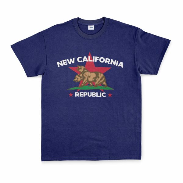 New California Republic Premium Tişört XL - İndigo Mavisi