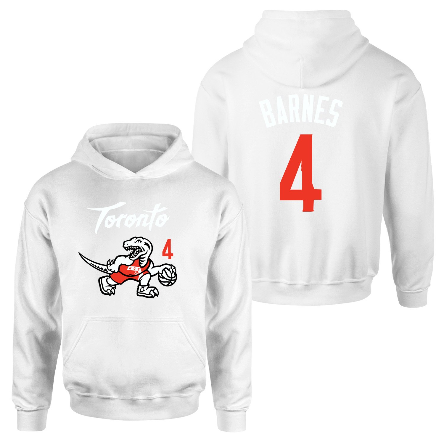 Scottie Barnes 4 City Edition Raptors Hoodie XXL - Beyaz