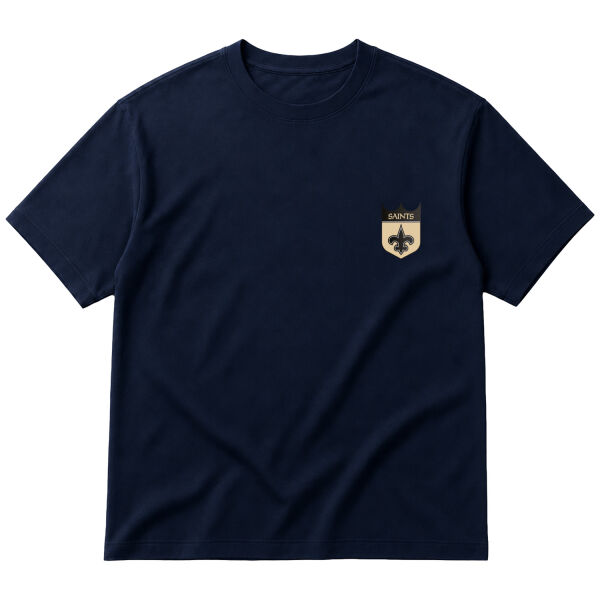 New Orleans Saints Badge Oversize Tişört S - İndigo Mavisi