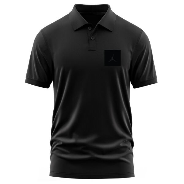 Air Jordan Black Patch Polo Tişört L - Siyah