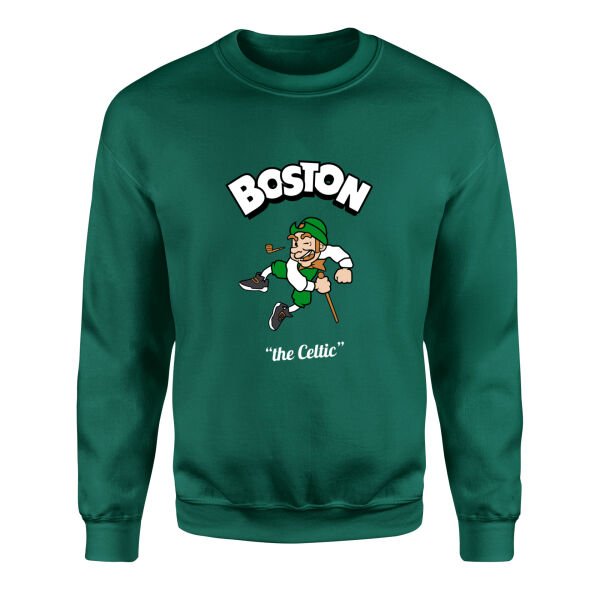 Celtics Cartoon Sweatshirt L - Nefti Yeşili