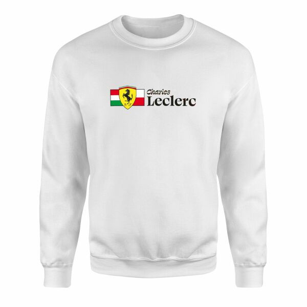 Charles Leclerc ITA-MON Elegant Sweatshirt L - Beyaz