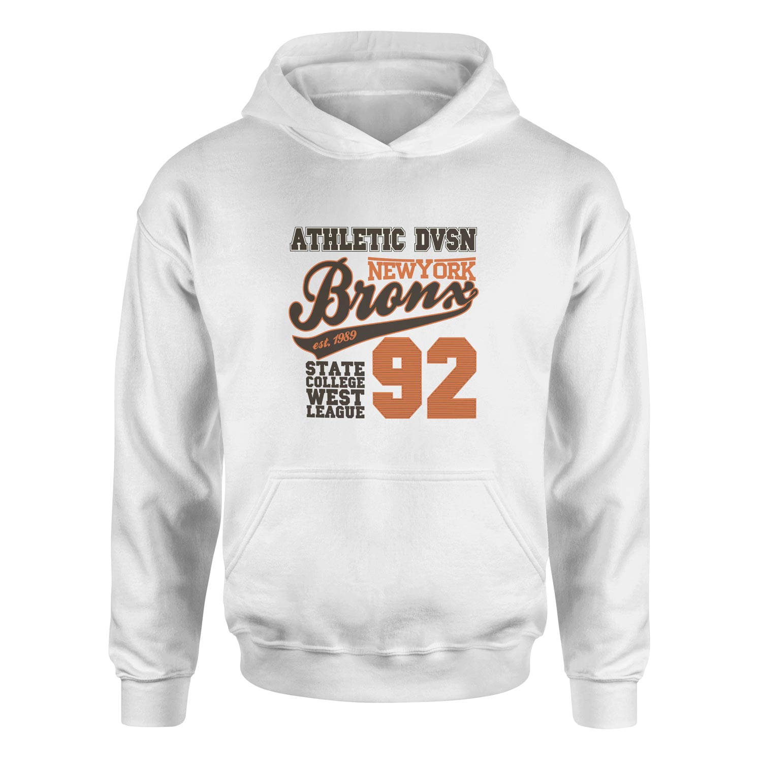Athletic DVSN Bronx NY Hoodie L - Beyaz