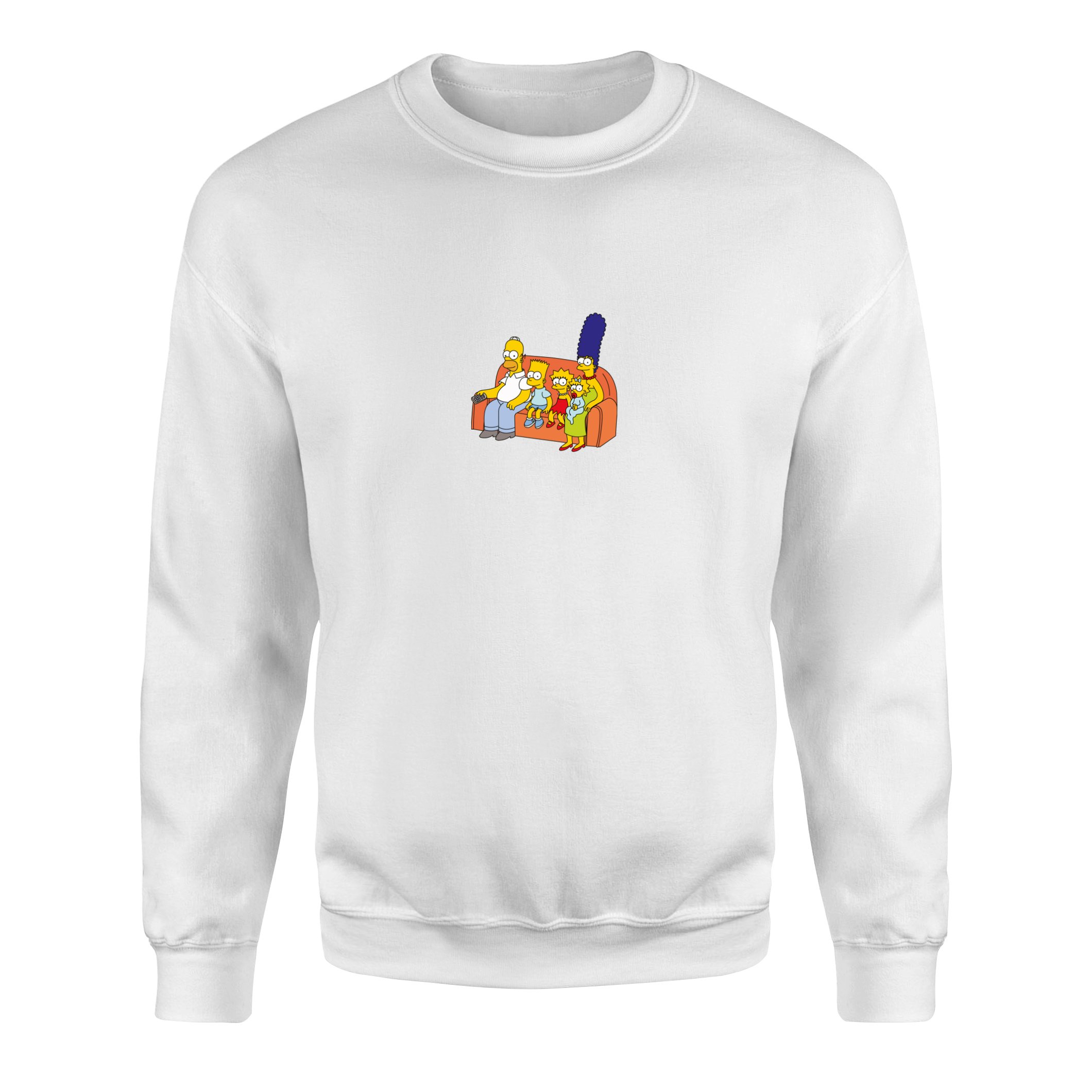 The Simpsons Family Sweatshirt S - Beyaz