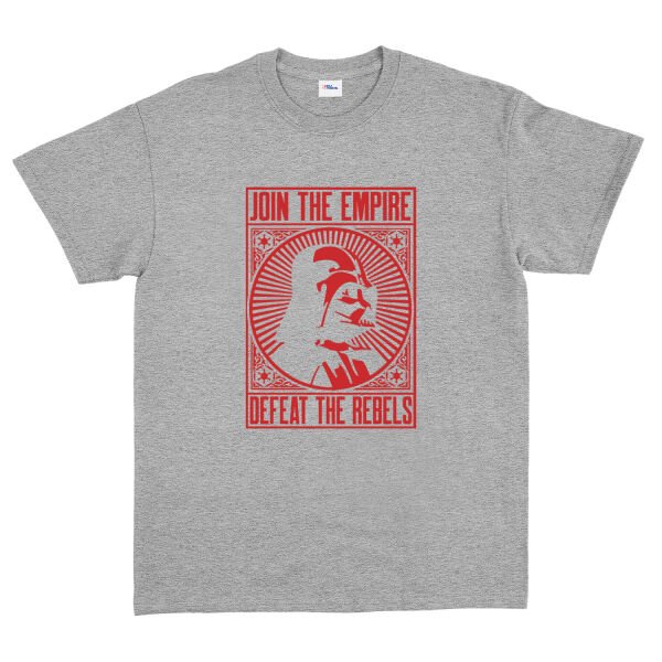 Join the Empire, Defeat the Rebels Tişört M - Gri