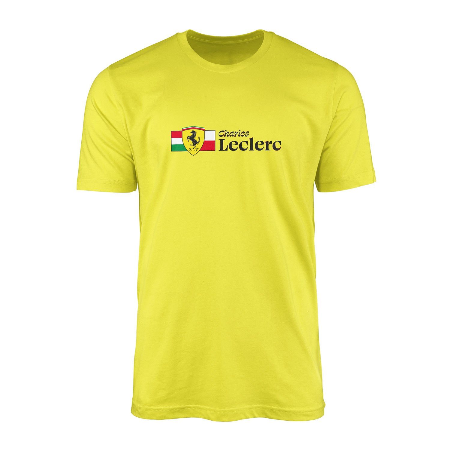 Charles Leclerc ITA-MON Elegant Tişört XL - Sarı