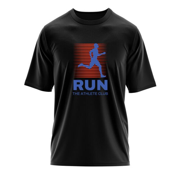 Run, The Athlete Club Oversize Tişört L - Siyah