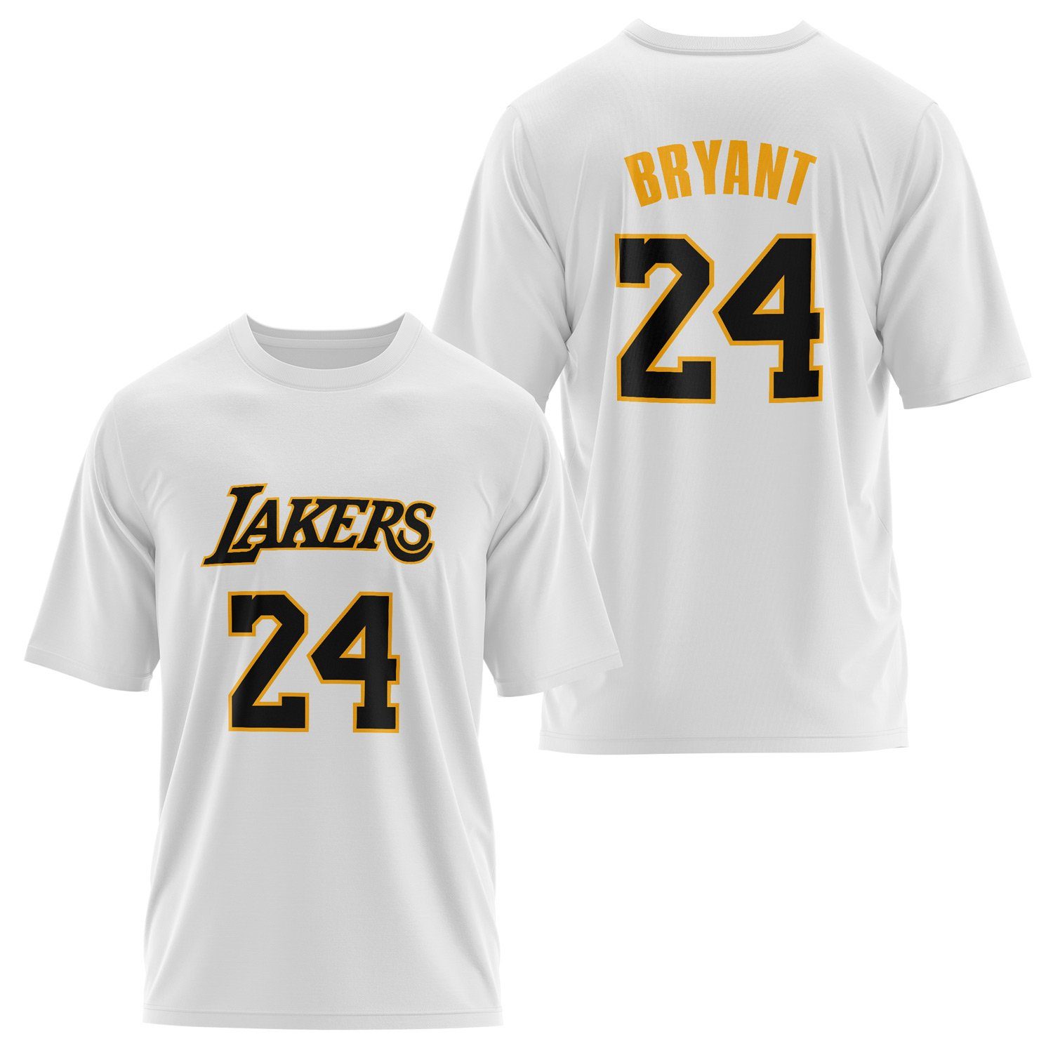 Kobe Bryant 24 B&G Lakers Forma Oversize Tişört XL - Beyaz