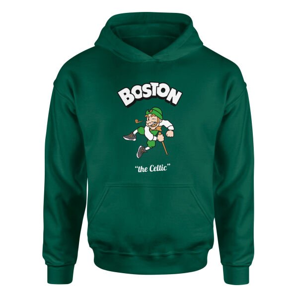 Celtics Cartoon Hoodie L - Nefti Yeşili