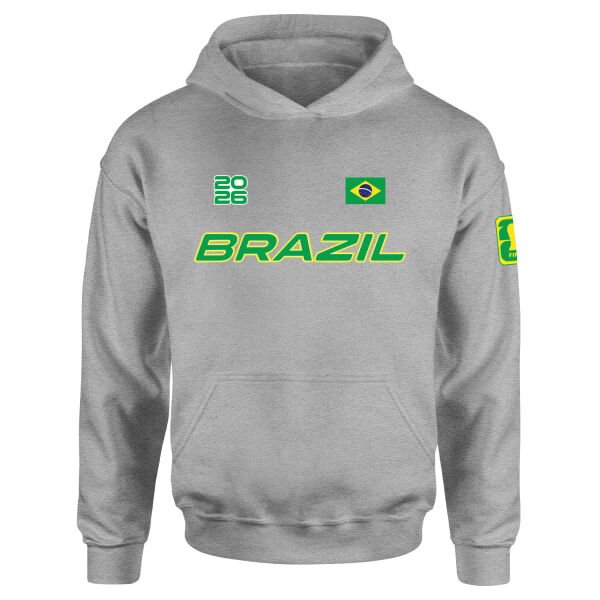 Brezilya 2026 Hoodie L - Gri