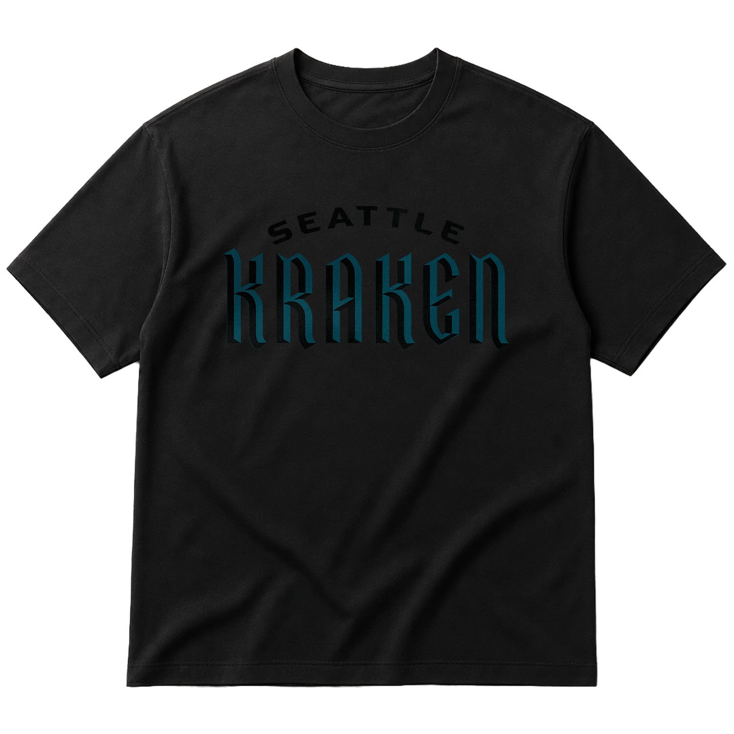 Seattle Kraken Oversize Tişört S - Siyah