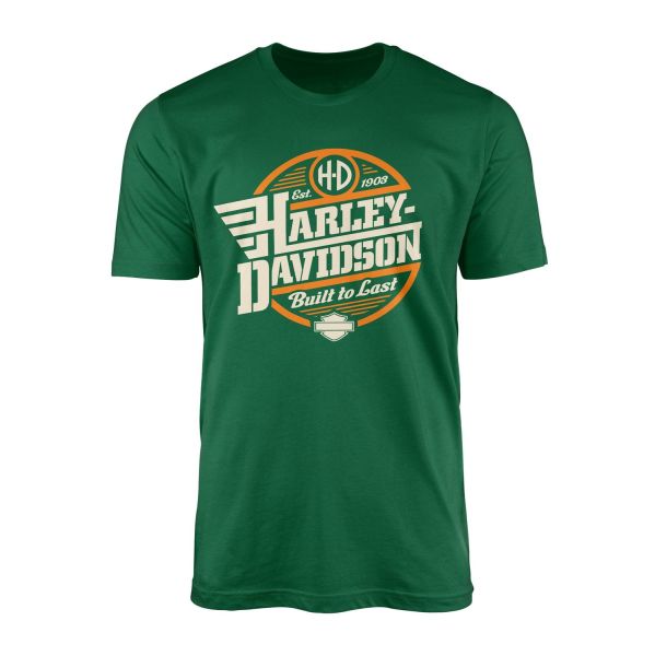 Harley-Davidson Built to Last Tişört XL - Nefti Yeşili