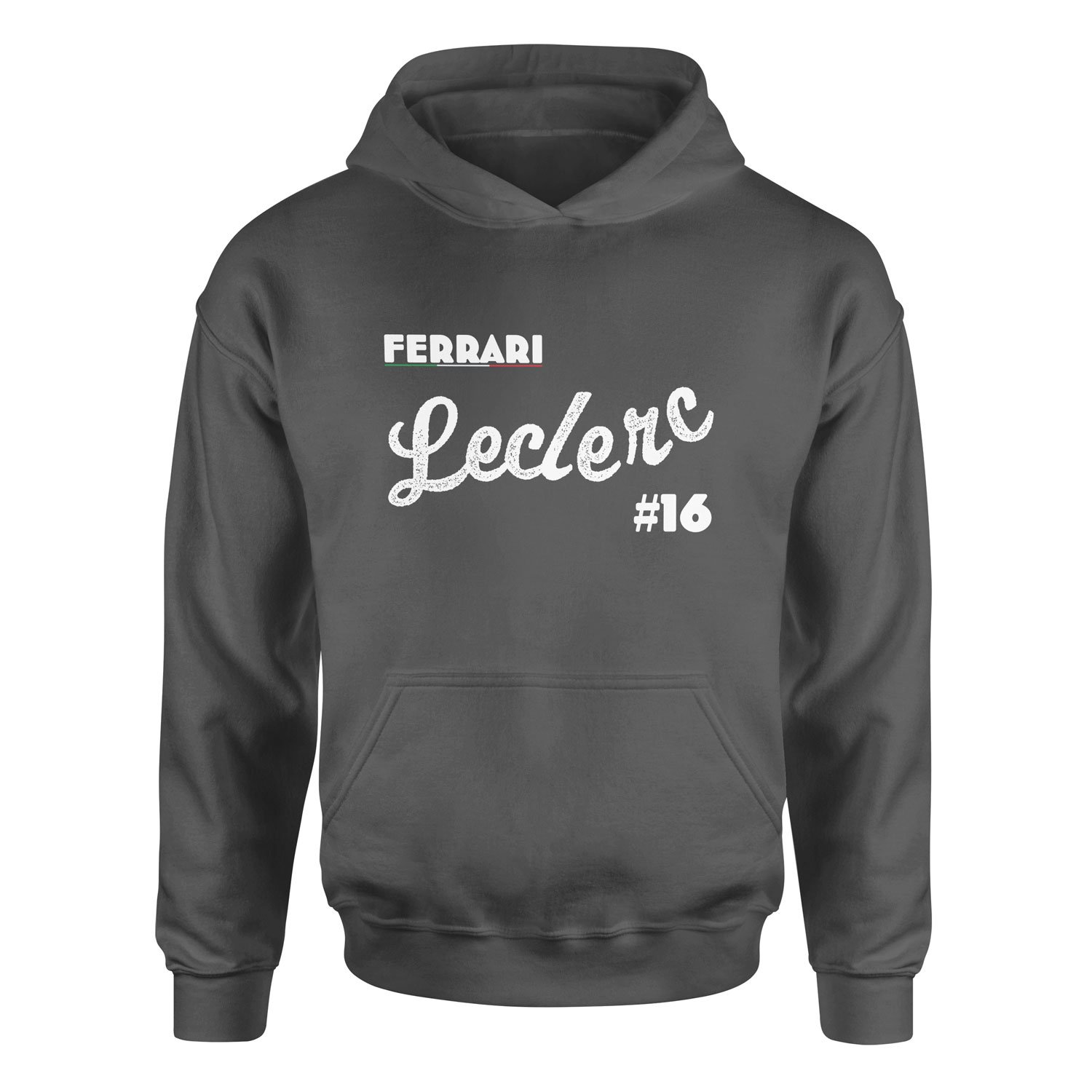 Charles Leclerc Cursive Illustration Hoodie XXL - Füme