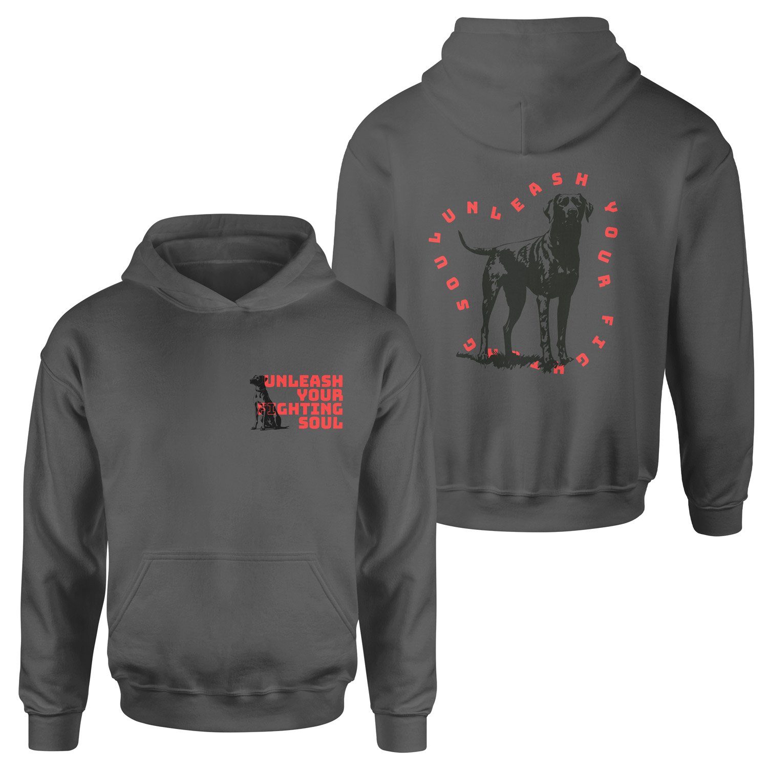 Unleash Your Fighting Soul | Dog Hoodie L - Füme