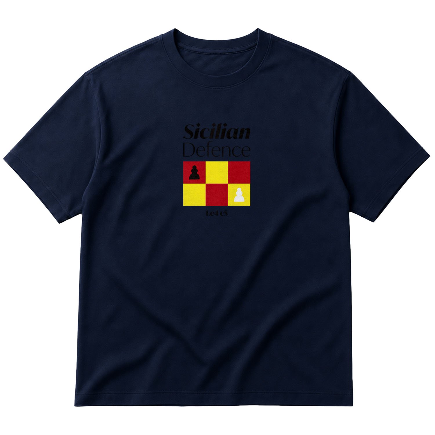 Sicilian Defence Oversize Tişört L - İndigo Mavisi