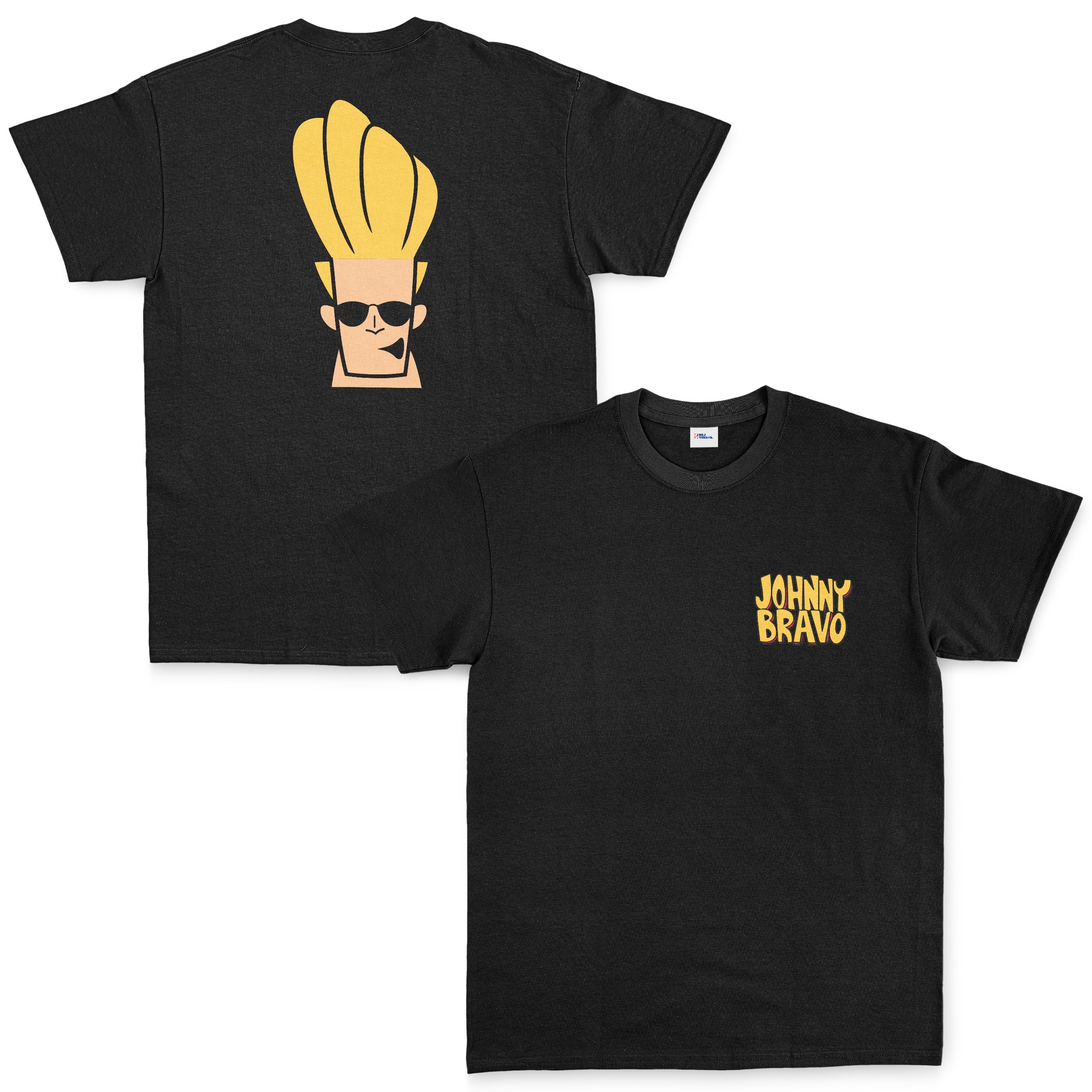 Woah Mamma | Johnny Bravo Tişört XXL - Siyah