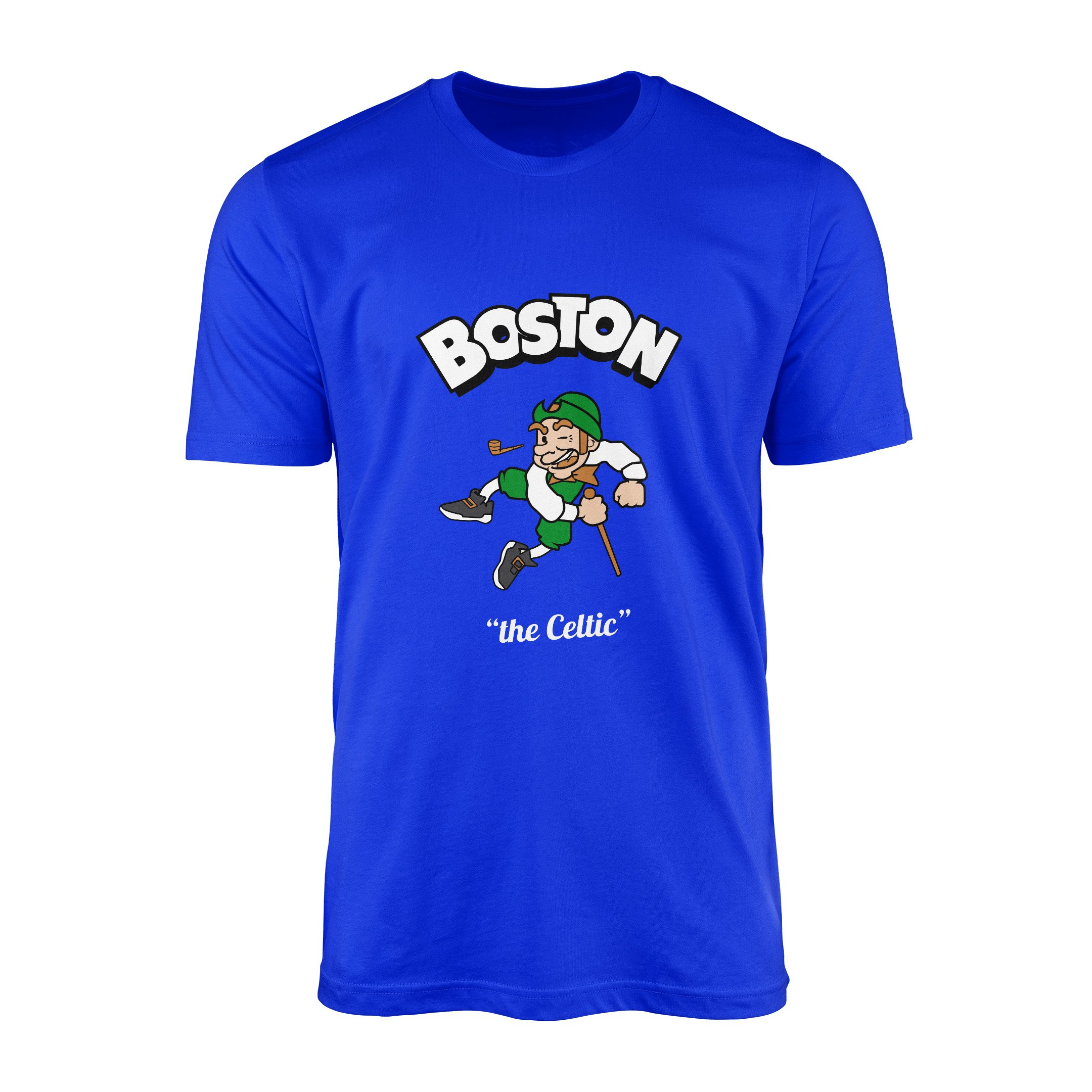 Celtics Cartoon Tişört L - Mavi