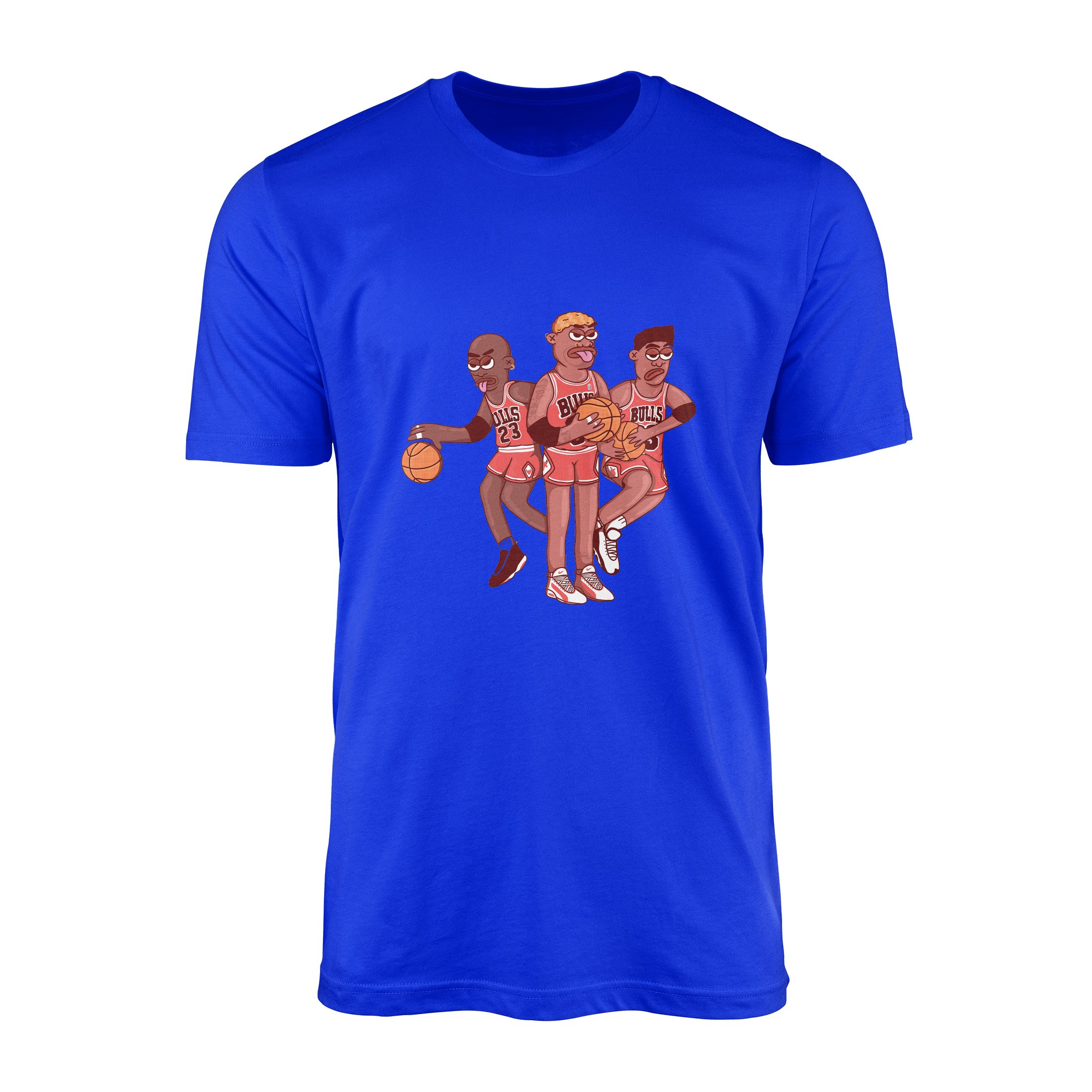 Jordan, Pippen, Rodman II Tişört L - Mavi