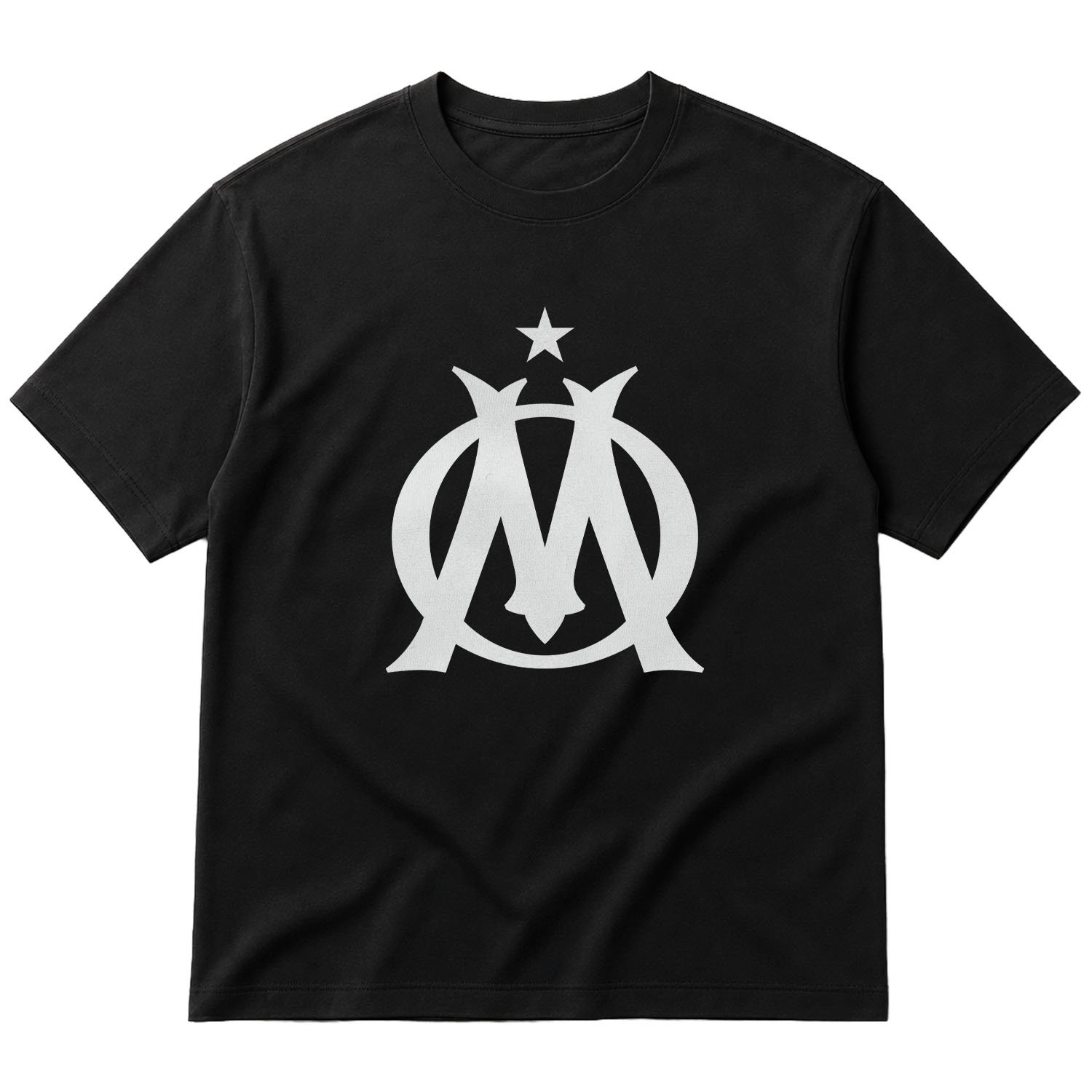 Olympique de Marseille Vainqueur Shield Oversize Tişört XL - Siyah