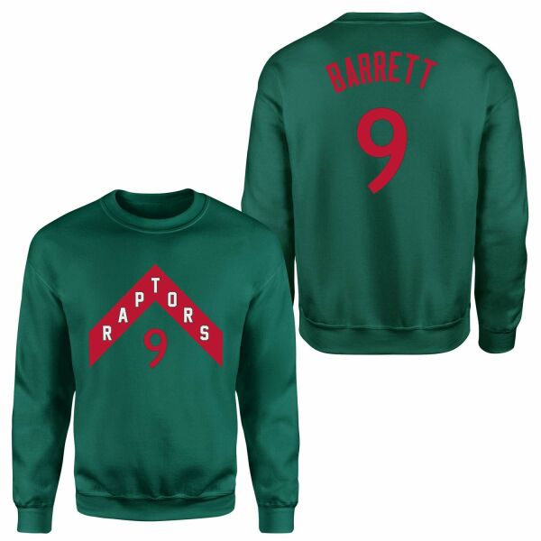 RJ Barrett 9 Raptors Jersey Sweatshirt M - Nefti Yeşili