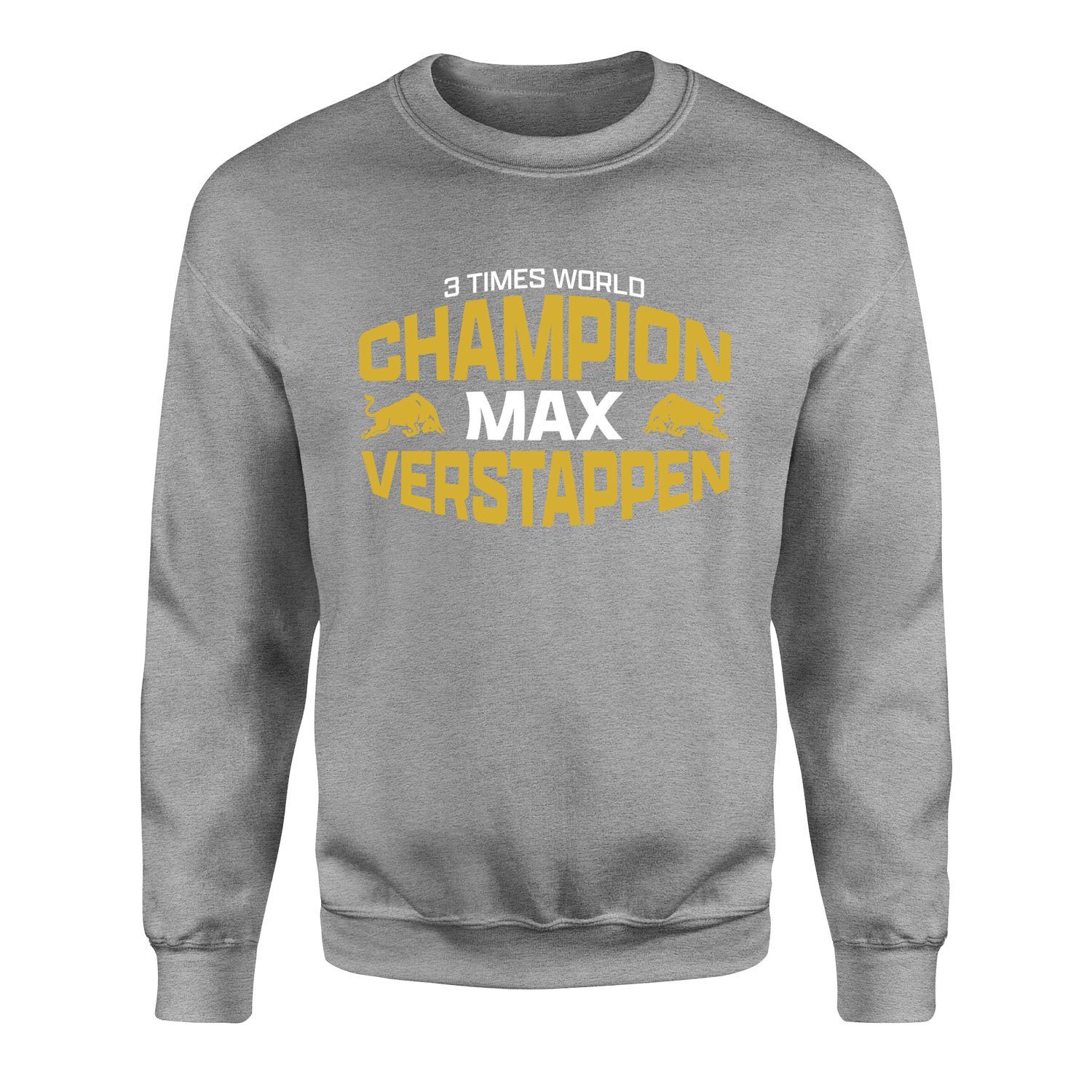 Max Verstappen 3 Times World Champion Sweatshirt M - Gri