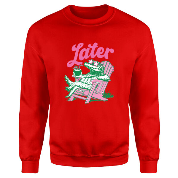 Later Sweatshirt M - Kırmızı