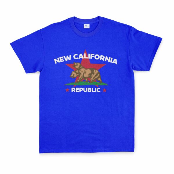 New California Republic Premium Tişört S - Mavi